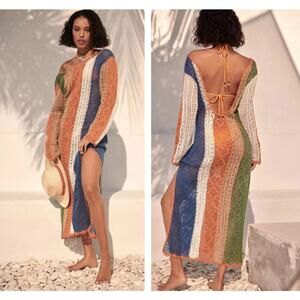 MAHILA CROCHET DRESS COVER-UP SIZE LARGE NWOT 100% COTTON